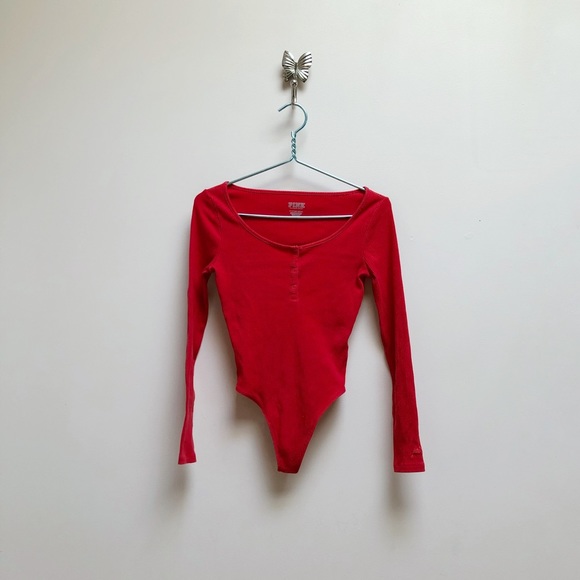 Pink Victoria Secret Ribbed Bodysuit - Picture 2 of 9